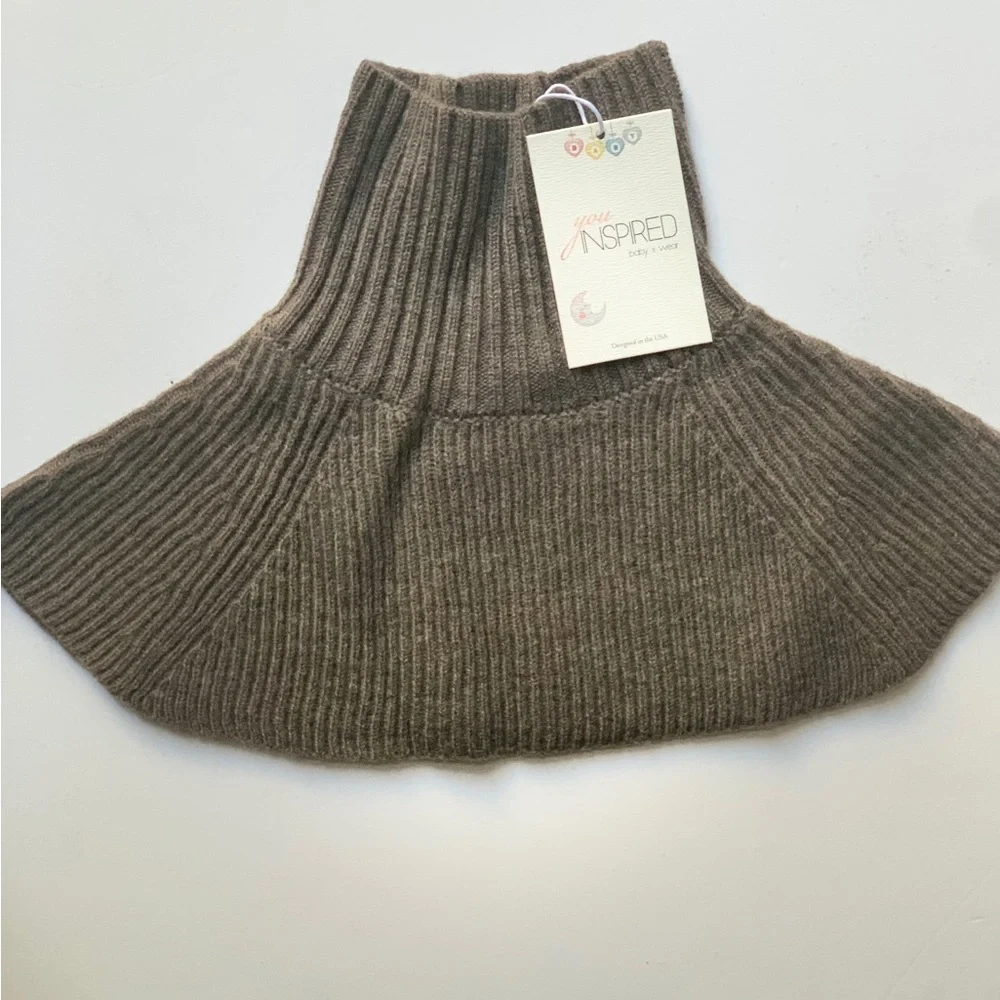 WARM ORGANIC MERINO wool collar scarf for baby boy toddlers Neck warmer size1-3y